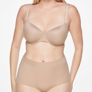 NWT THIRDLOVE 24/7 Classic Wired T-Shirt Bra in Taupe Women's 42 D